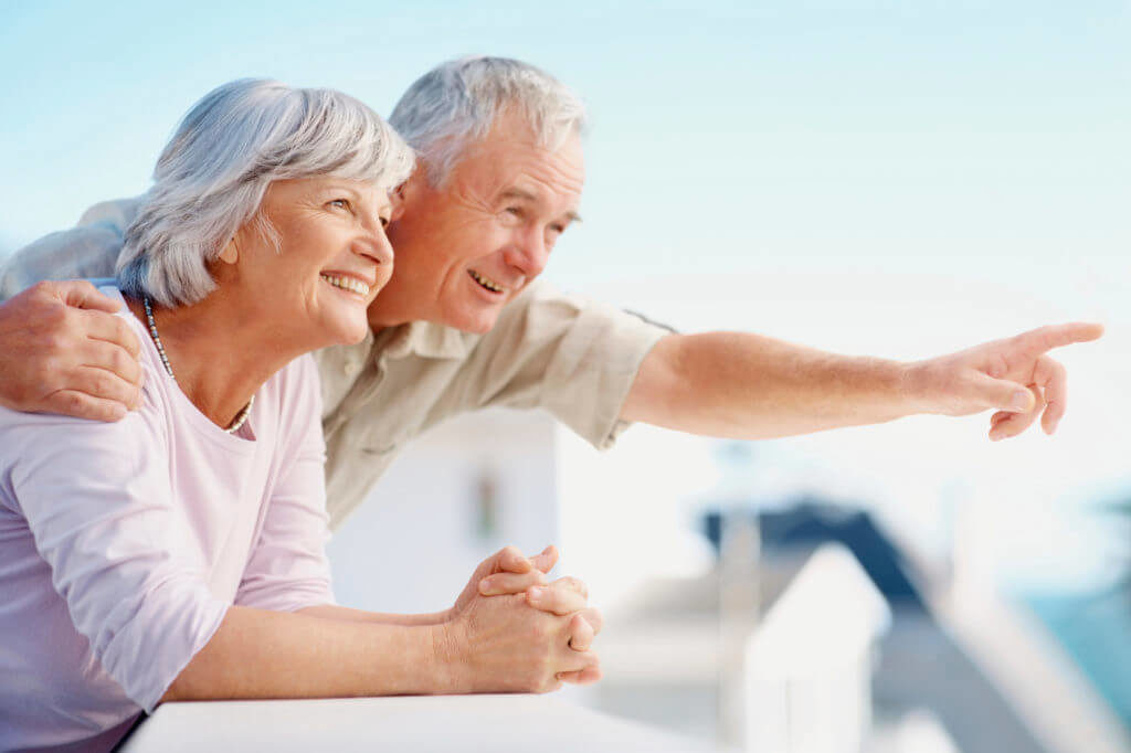 Older couple on a boat