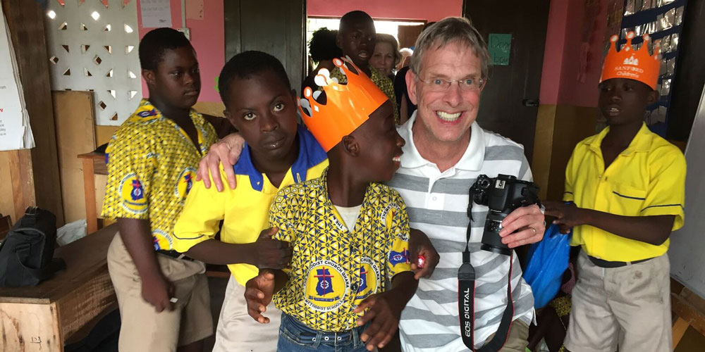 Dave Link at the Cerebral Palsy Learning &amp; Development Center in Cape Coast, Ghana.