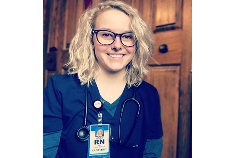 Sanford Health nurse, Anna Larson, posted on her Instagram account.