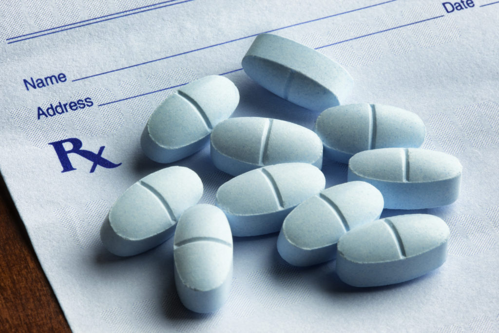 Hydrocodone acetaminophen tablets lying on a prescription form. Hydrocodone is a popular prescription semi-synthetic opioid that is used to treat moderate to severe pain. Hydrocodone is said to be one of the most common recreational prescription drugs in America.