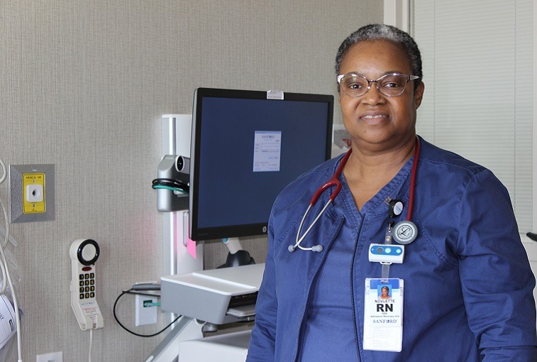 Novlette Henrysmall, RN, lived in Atlanta before moving to Fargo, N.D., to work at Sanford Health.