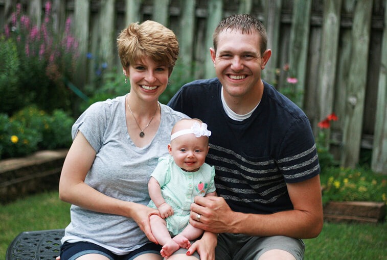 Maria and Michael Gallagher and their daughter, Kaida