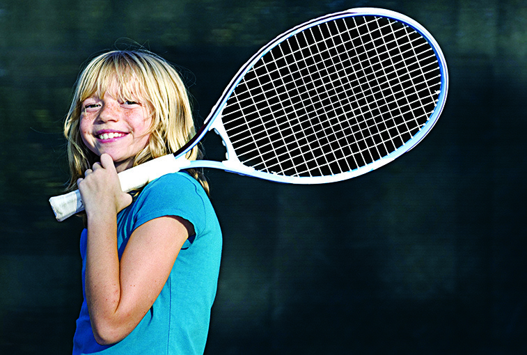 Girl on the Tennis Court
