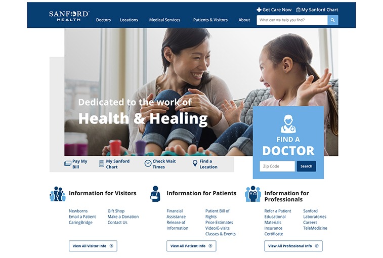 Sanford Health revamps its website and mobile app - Sanford ...