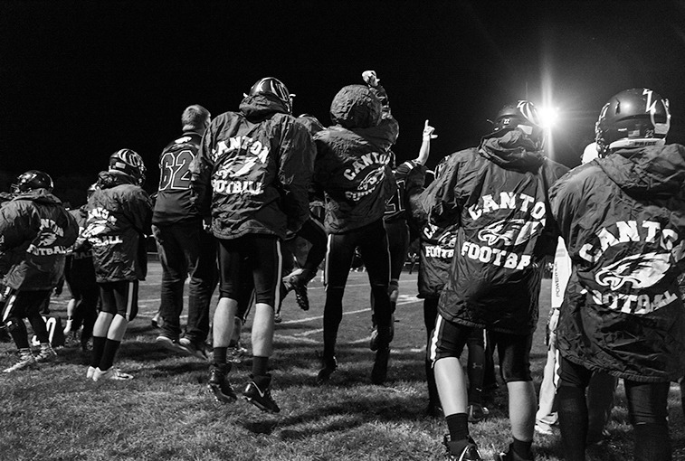 C-Hawks cheer for their teammates after a touchdown during their homecoming game on Sept. 28. 