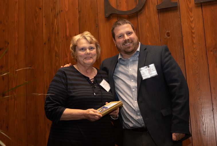 Physician assistant Brenda Vis and Andy Munce, Vice President of Nursing & Clinical Services