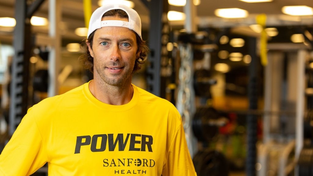 Matt Cullen, professional hockey player, at Sanford POWER weight room