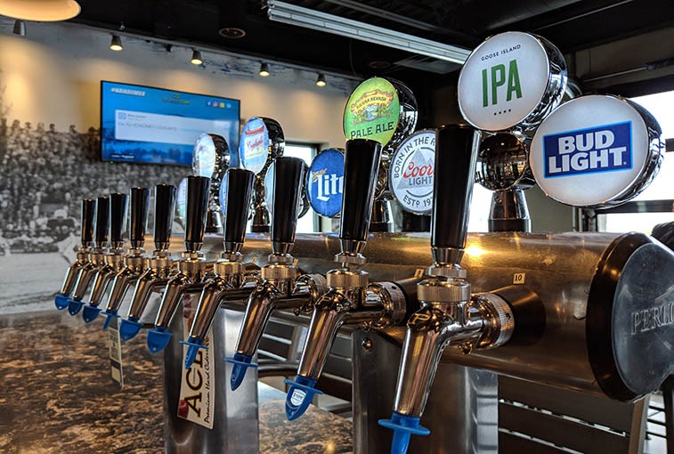 Taps in the Blue Rock Bar and Grill in northwest Sioux Falls.