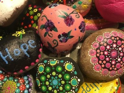 Various painted rocks
