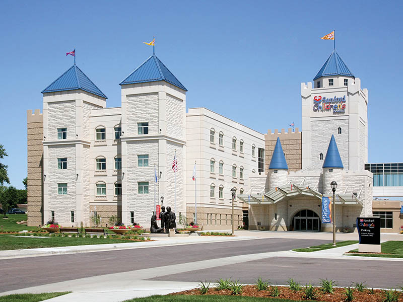 Sanford Children's Hospital in Sioux Falls resembles a castle.