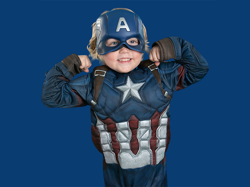 Four-year-old superhero is stronger than cancer