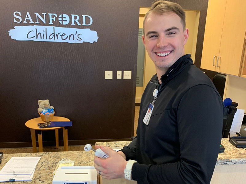 Athletic trainers, coaches help screen clinic visitors