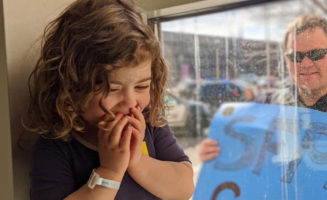 Parade at the castle: First responders brighten kids’ days