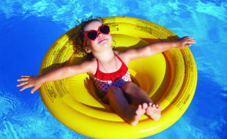 Girl in swimming pool