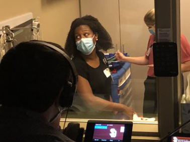 Resident learning about life as a doctor during pandemic