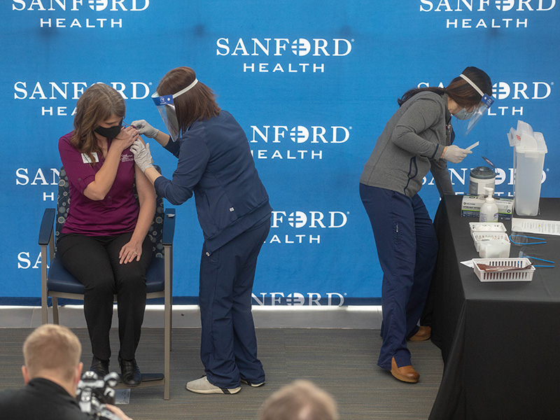 Society staff in Sioux Falls among first to get vaccine