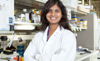 Sanford Researcher Indra Chandraesekar in the lab