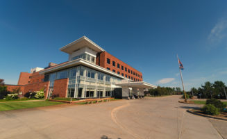 Exterior of Sanford Bemidji Medical Center against a blue sky.