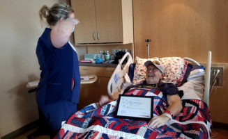 Pinning ceremony honors veterans in hospice