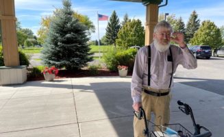 Senior living means safety to science professor