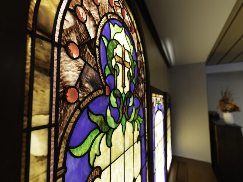 Stained glass with a past shines at Good Samaritan Society