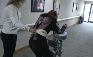 Patient learns to walk again with help of donated walker
