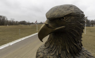 Veteran community teams up for ‘guardian eagles’ sculptures