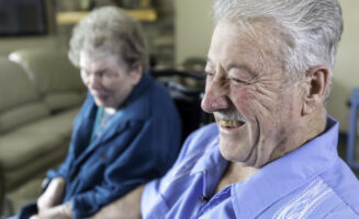 Dedicated husband, volunteer perks up long-term care center