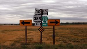 Rural road signs.