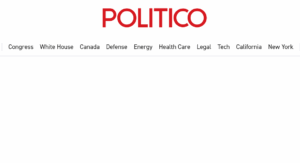 Screenshot from Politico website header