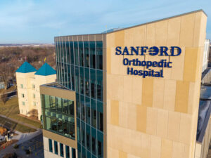 Exterior tower of Sanford Orthopedic Hospital.