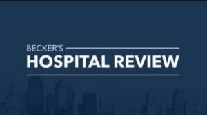 Becker's Hospital Review logo with Chicago skyline