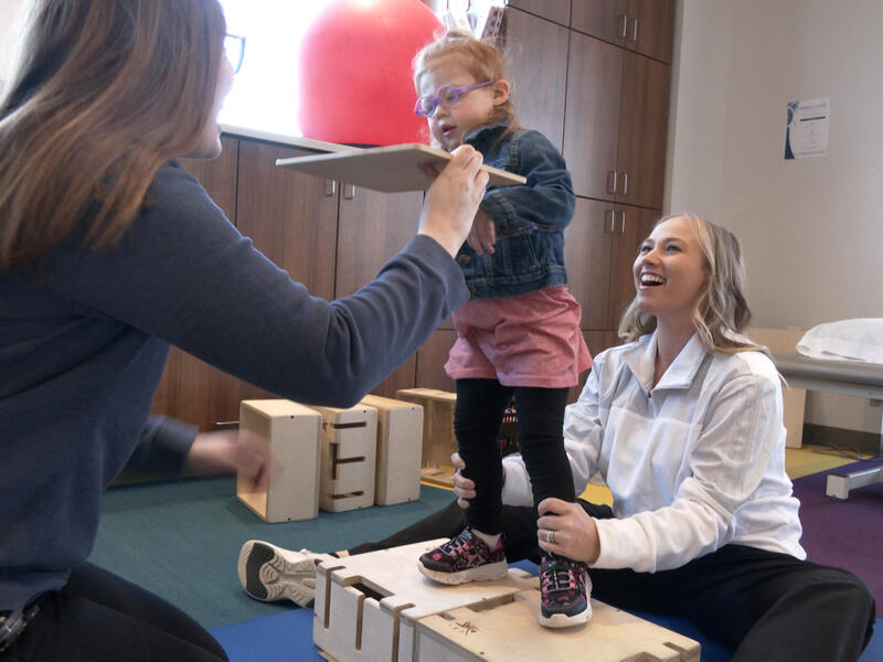 DMI therapy helps young girl walk after brain damage