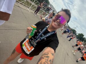 bone marrow transplant recipient runs in race