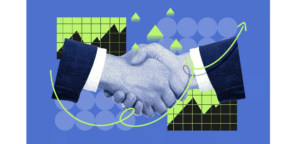 Illustration of businesspeople handshake