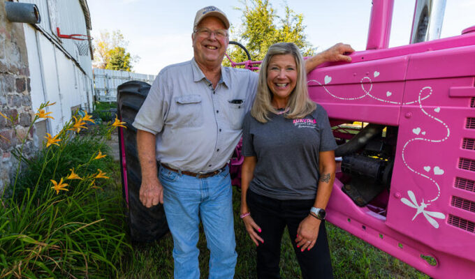 Dad’s pink tractor honors daughter’s cancer journey