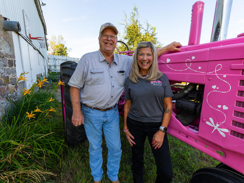 Dad’s pink tractor honors daughter’s cancer journey